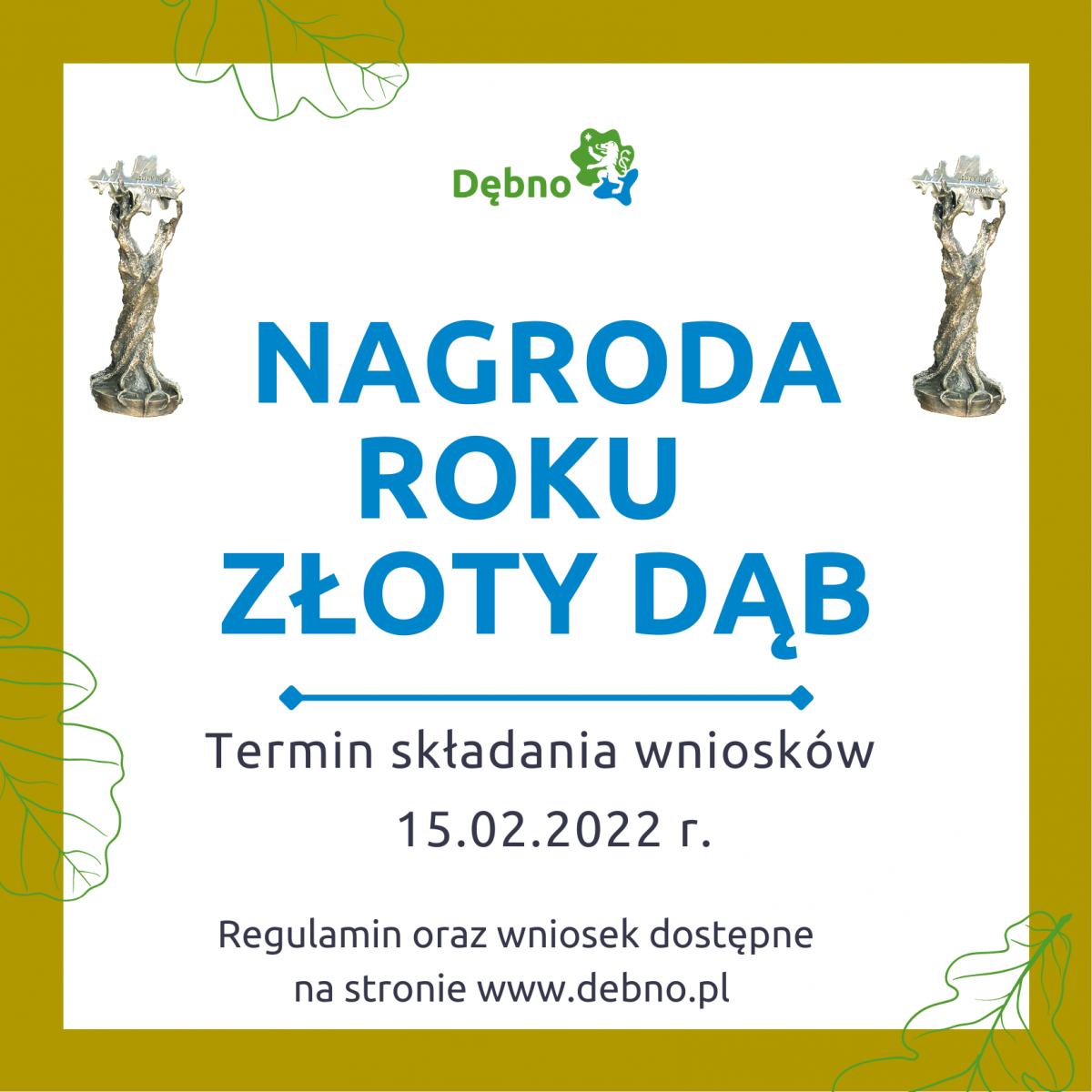 Powiększ grafikę Złoty Dąb 2021. Pełna treść w informacji 