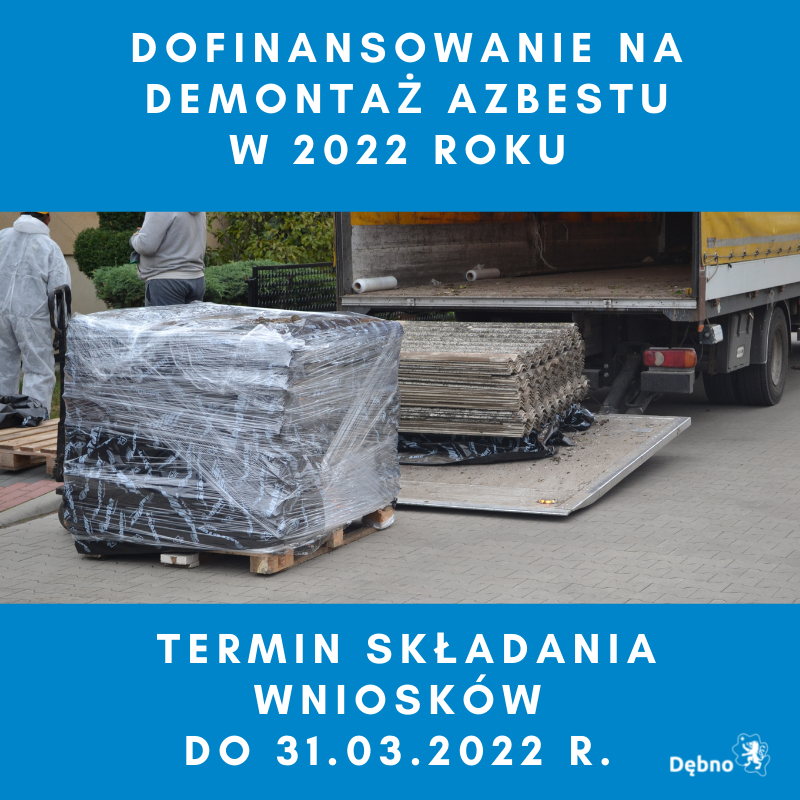 Powiększ grafikę. Azbest zawiniety w folię, termin składania, dofinansowanie