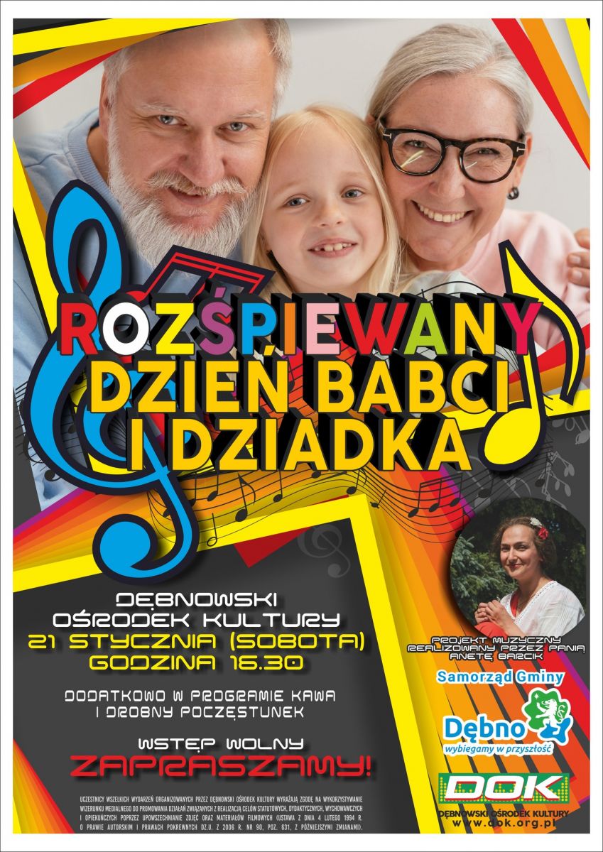 Powiększ plakat. Rozśpiewany dzień babci i dziadka