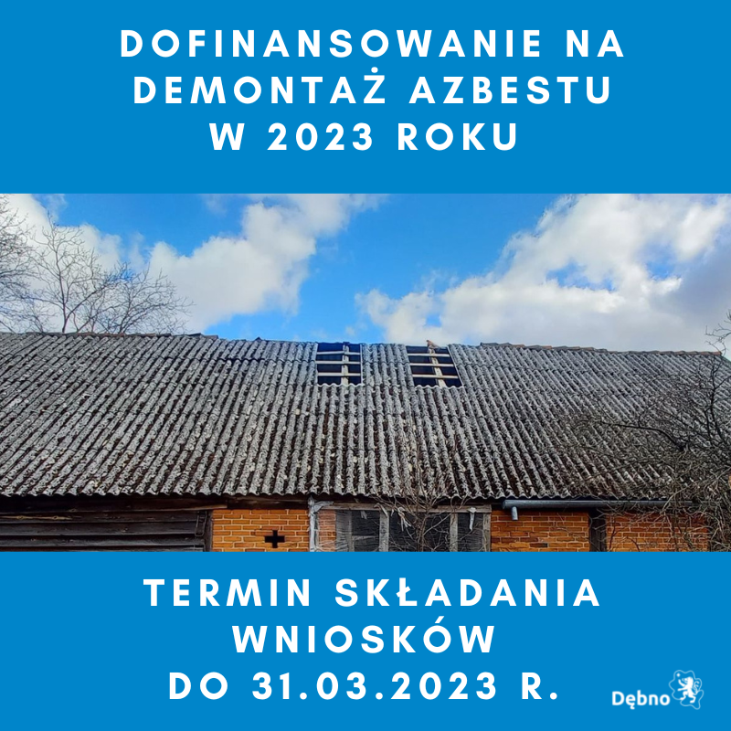 Powiększ grafikę. Dofinansowanie na demontaż azbestu