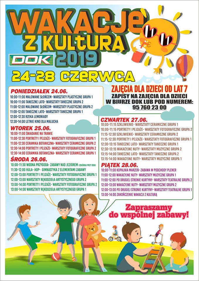 Powiększ plakat promujący wakacje z kulturą