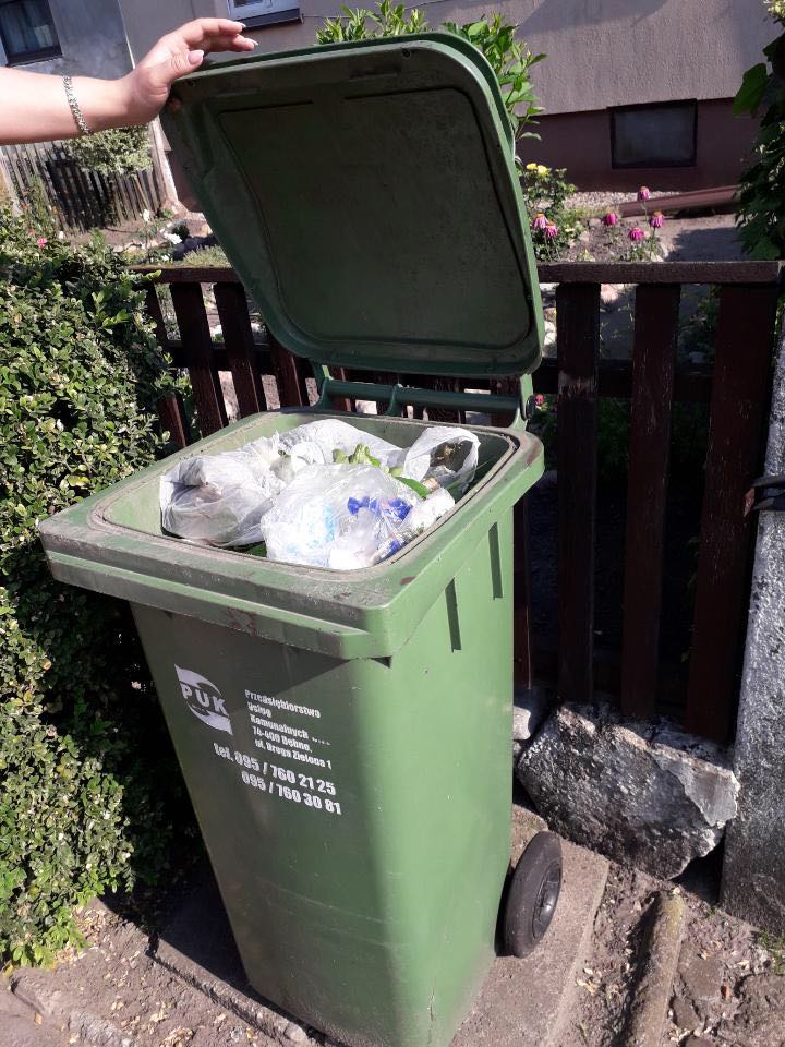 Powiększ zdjęcie. Pracownicy urzędu sprawdzają zawartość pojemników