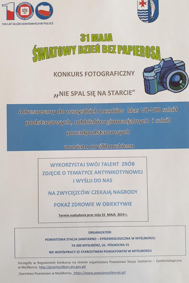 Powieksz plakat promujacy konkurs fotograficzny. Pełna treść w informacji