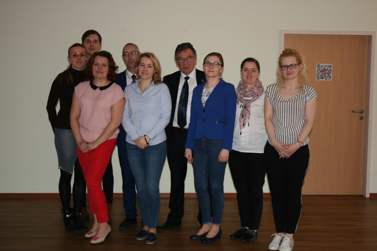 Powiększ zdjęcie. Koordynatrorzy projektu podczas spotkania rozpoczynającego zadanie