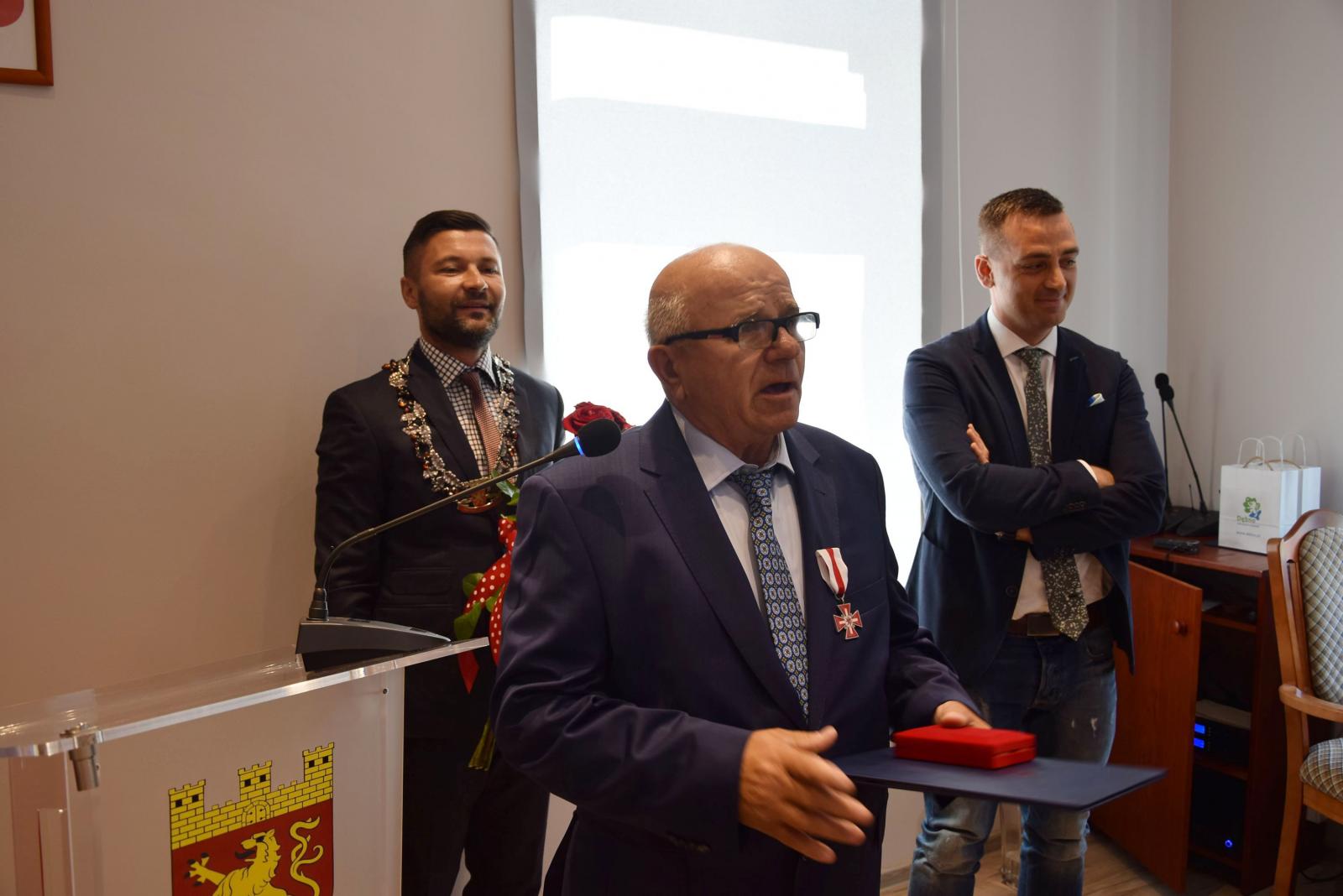 Przemawia sołtys Smolnicy D. Bońdos