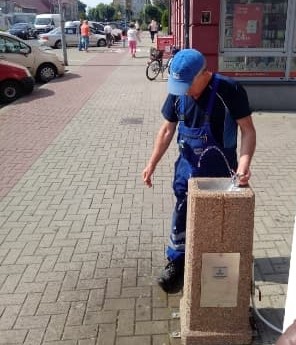 Poidełko ustwiono przy ulicy Armii Krajowej