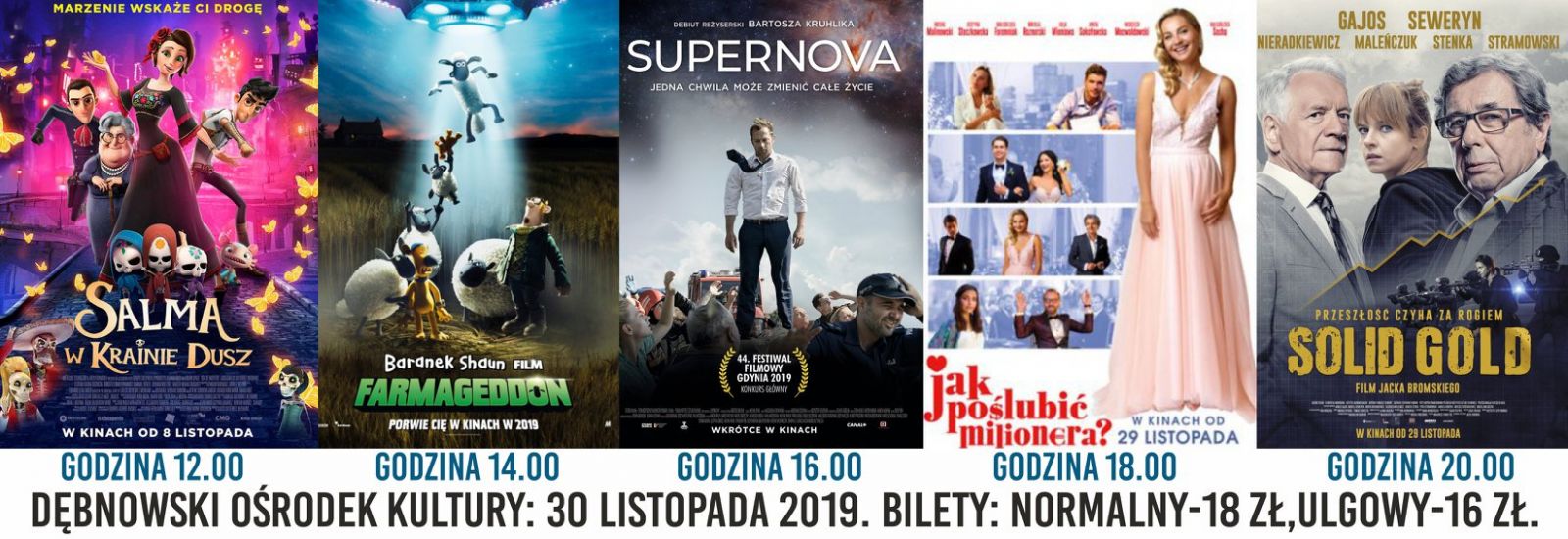 Powiększ baner promującyh kino w DOK