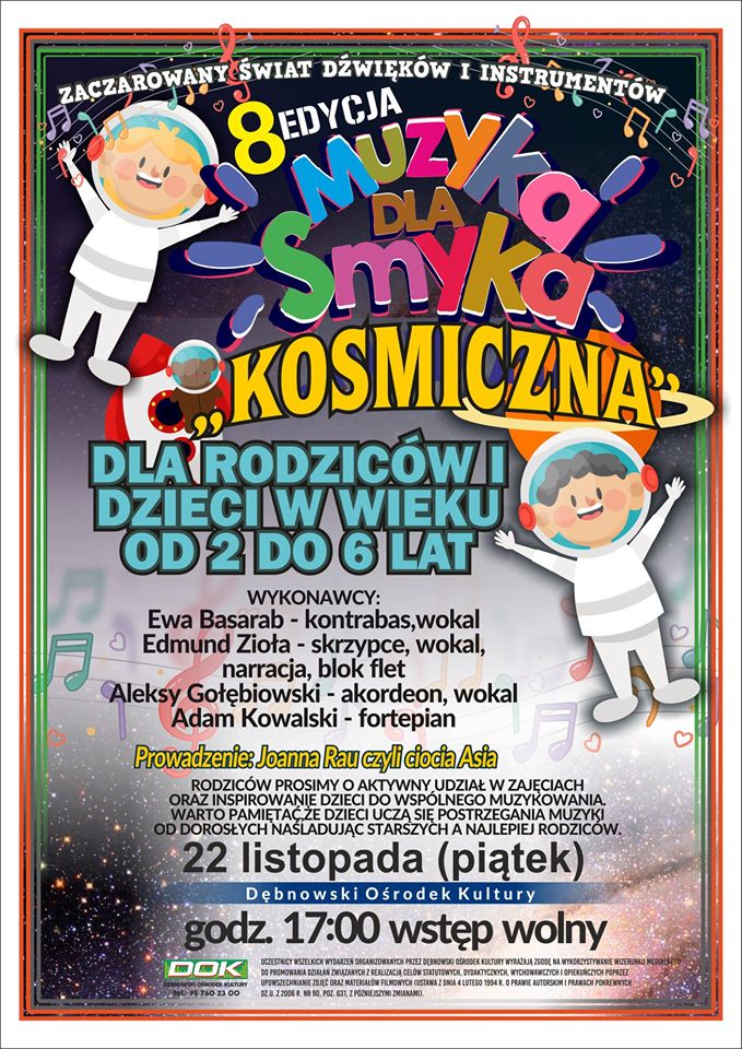 Powiększ plakat promujący Muzykę dla Smyka. Pełna treść w informacji