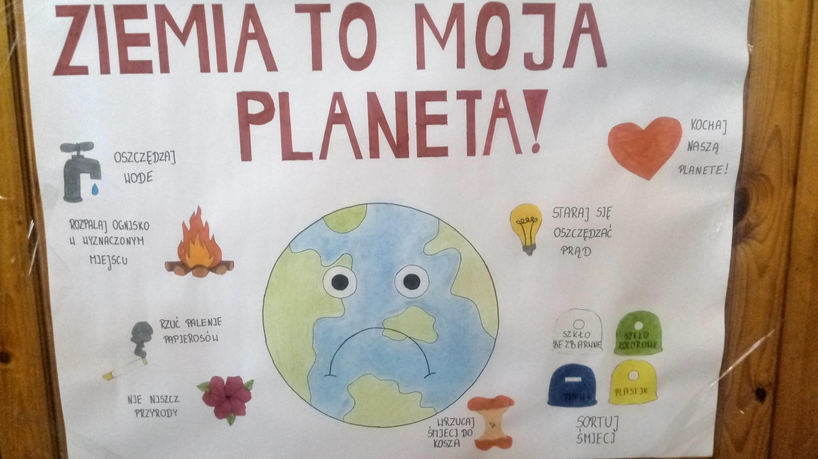 Powiększ zdjęcie. Jeden z wykonanych plakatów