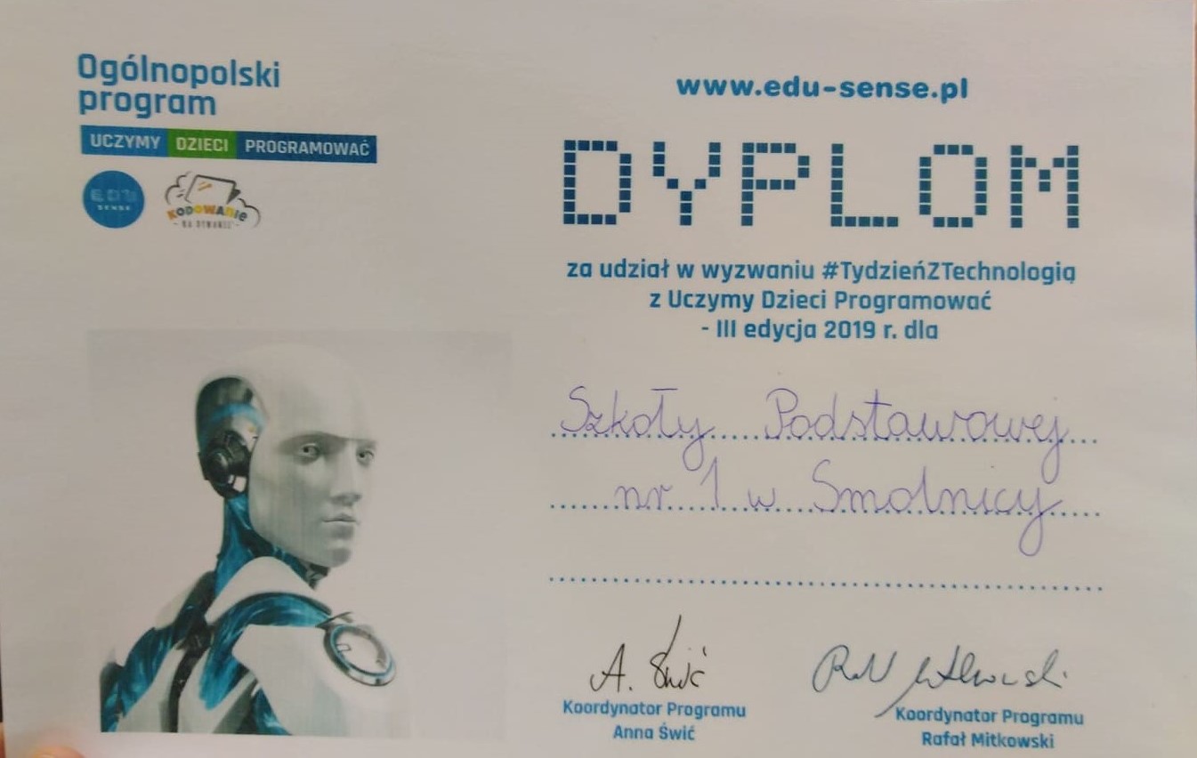 Powiększ dyplom dla szkoły