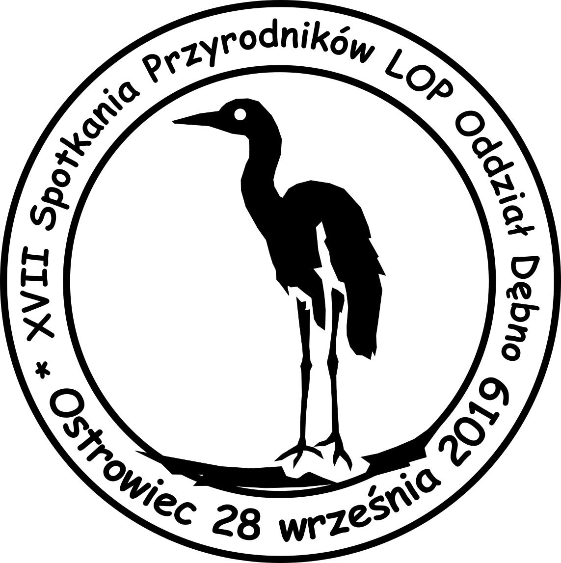 Pieczęć z czaplą, symbolem tegorocznych spotkań. Od czapli nazwano wyspę na jeziorze Ostrowieckim, to wyspa Czapli Ostrów