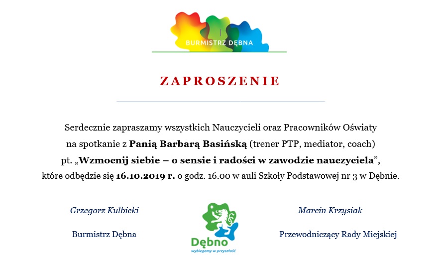 Powieksz zaproszenie. Pełna treść w informacji