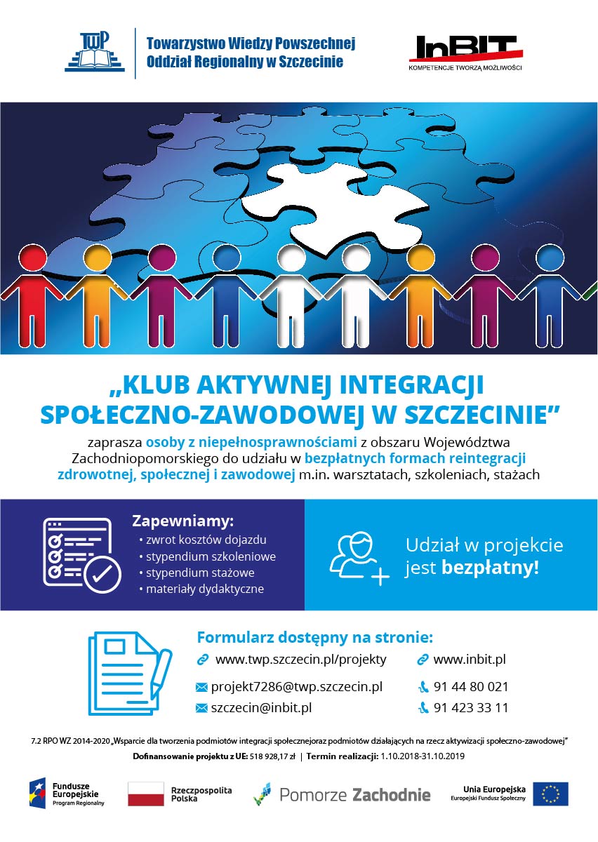 Powiększ plakat promujący projekt. Pełna treść w informacji poniżej