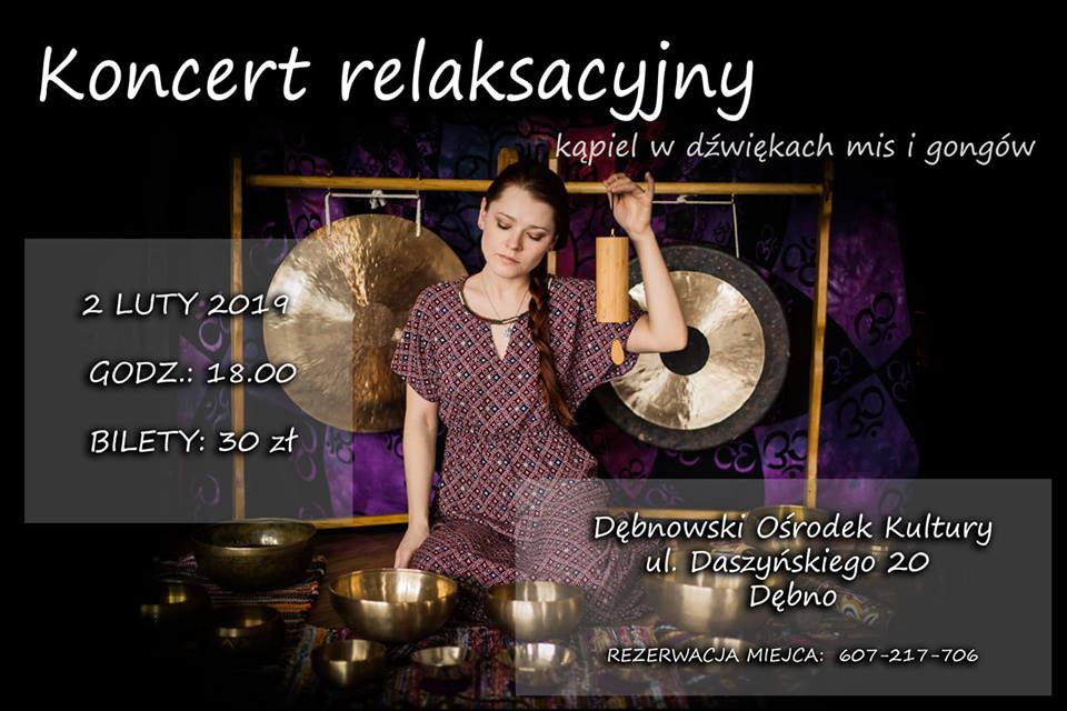 Powiększ baner promujący koncert relaksacyjny. 