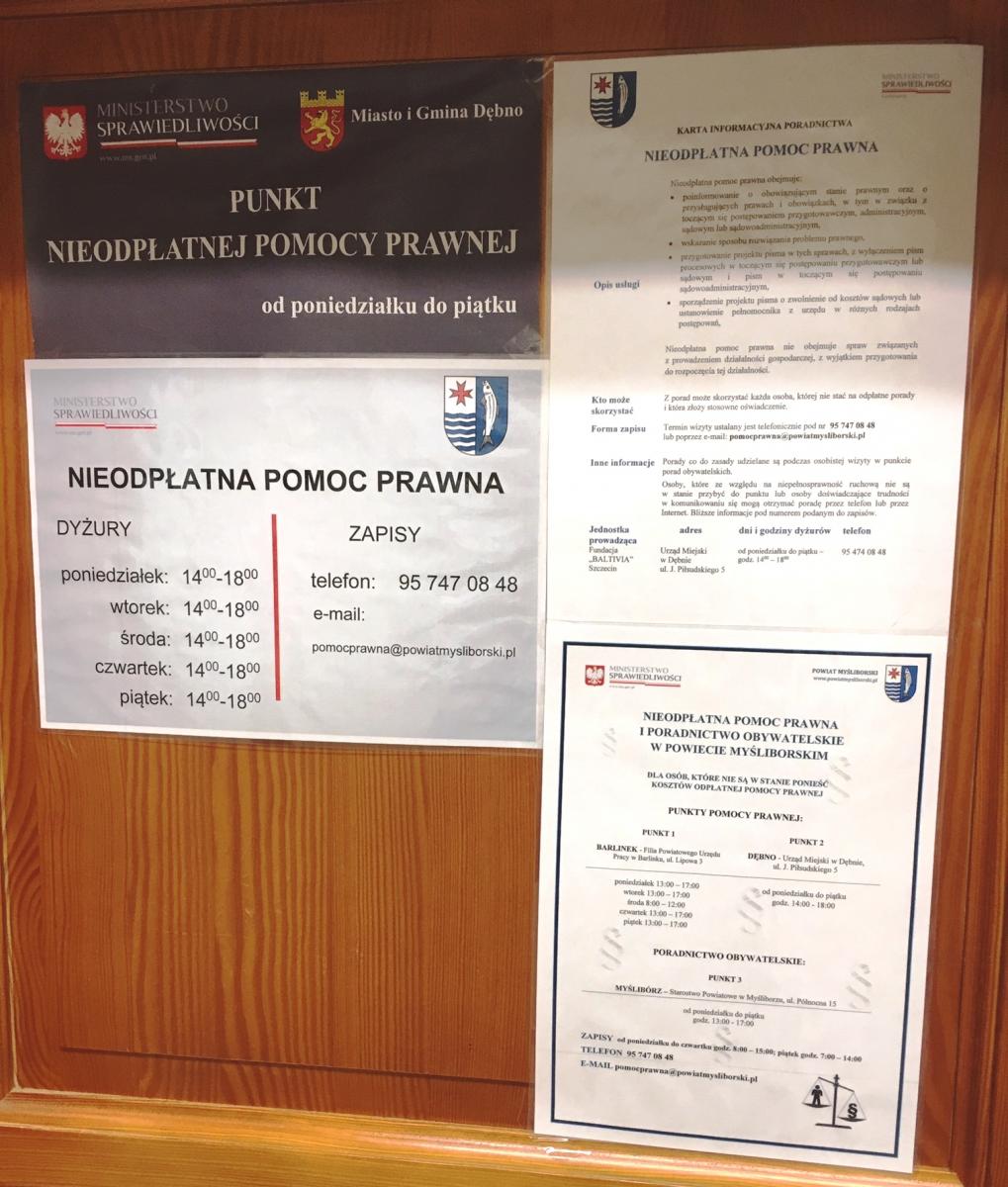 Powiększ zdjęcie. Informacje na drzwiach pokoju w którym pełniony jest dyżur