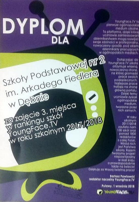 Powiększ dyplom dla szkoły