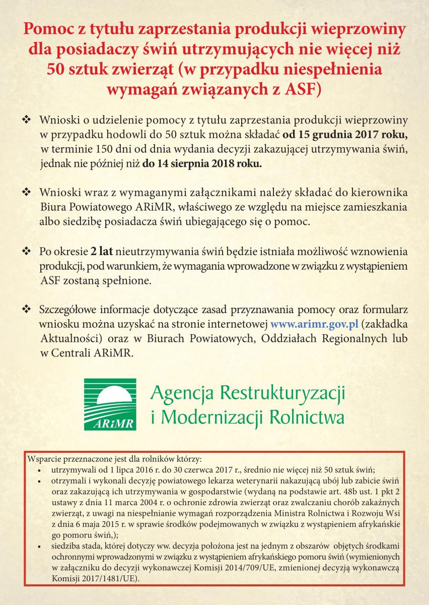 Powiększ plakat informujący. Pełna treść w informacji poniżej