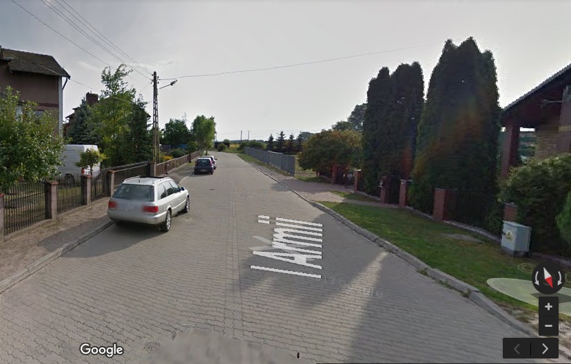 Powiększ zdjęcie. Widok na ulice I Armii źródło. googlemaps