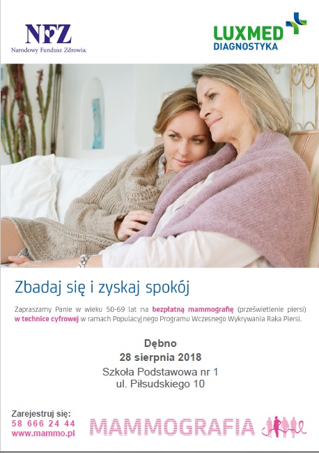 Powiększ plakat promujące badanie mammograficzne