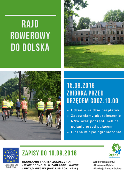 Powiększ plakat promujący rajd rowerowy