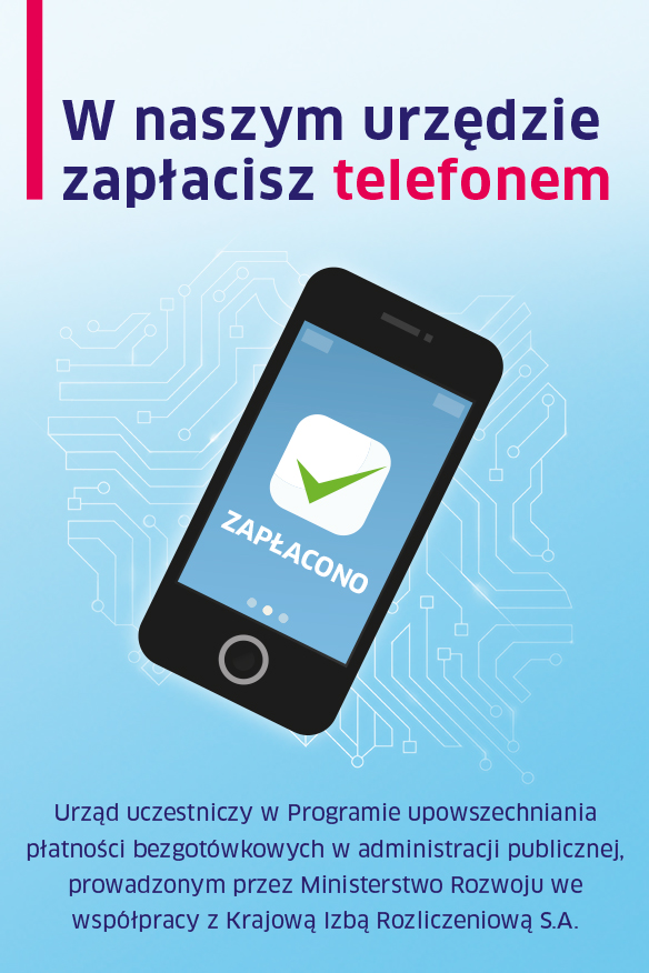 Plakat informujący o programie