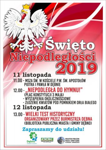 Zdjęcie Orła Białego na tle flagi 