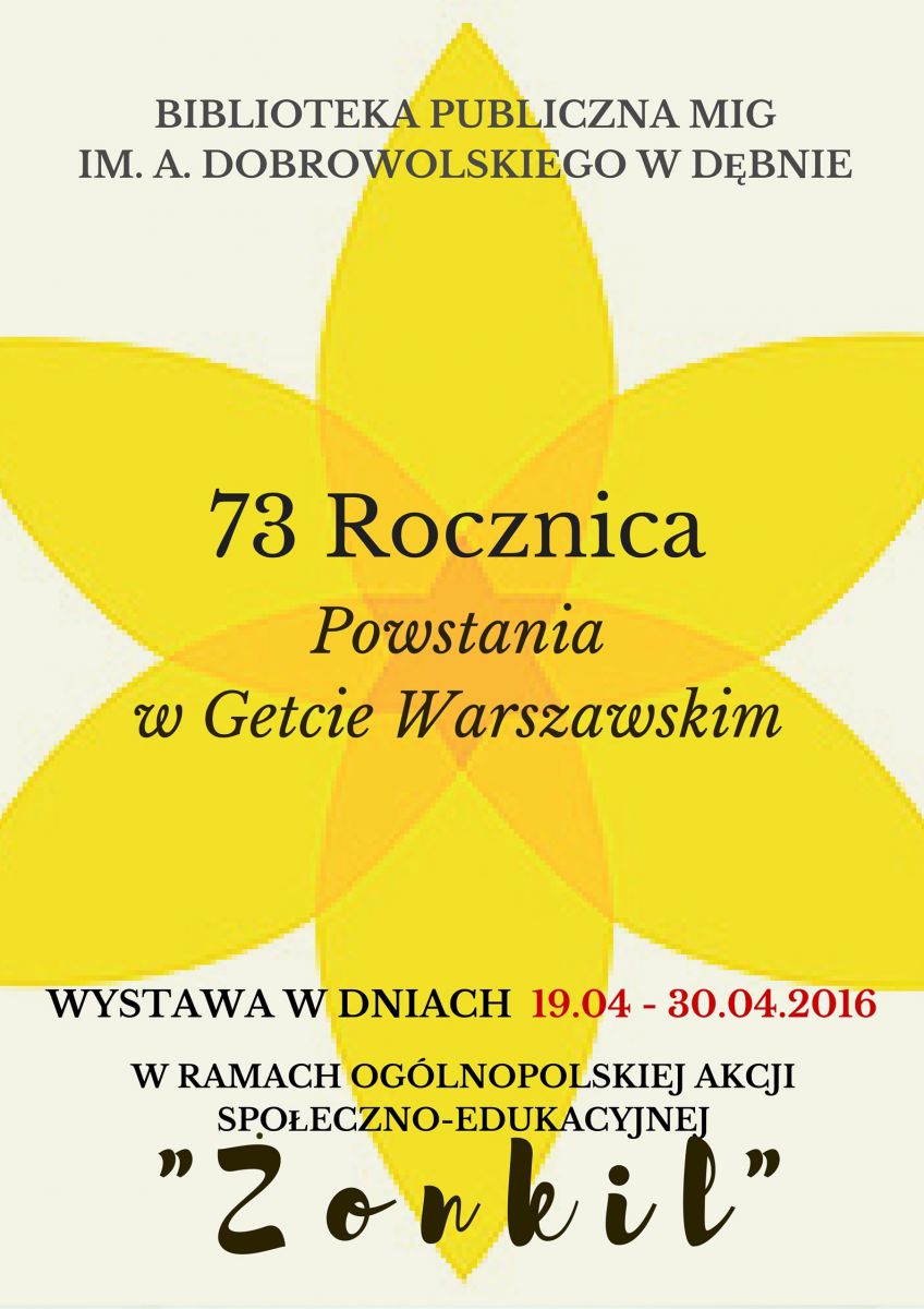 Plakat promujący akcję "Żonkile". Treść plakatu w informacji.