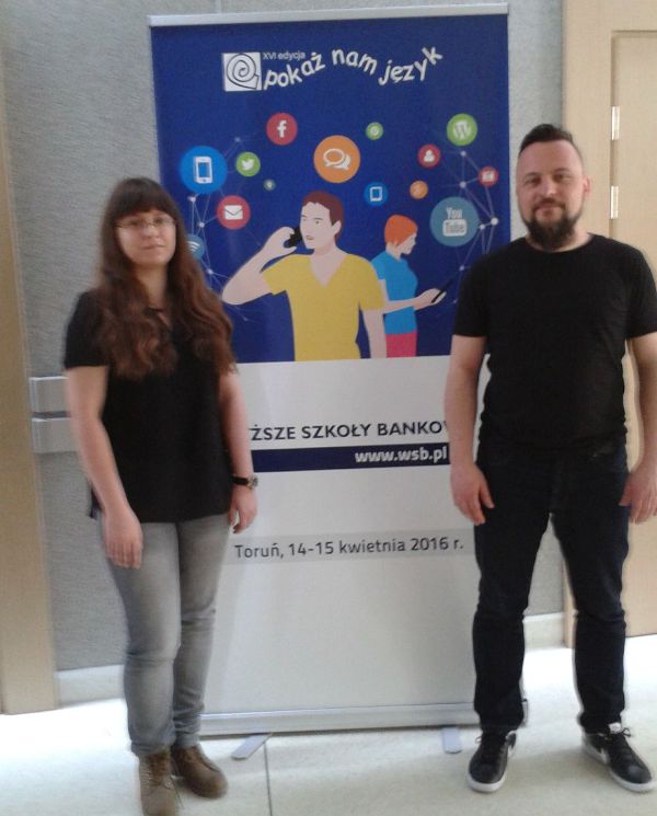 Sandra Bieniaś z opiekunem Bartoszem Zadrozińskim