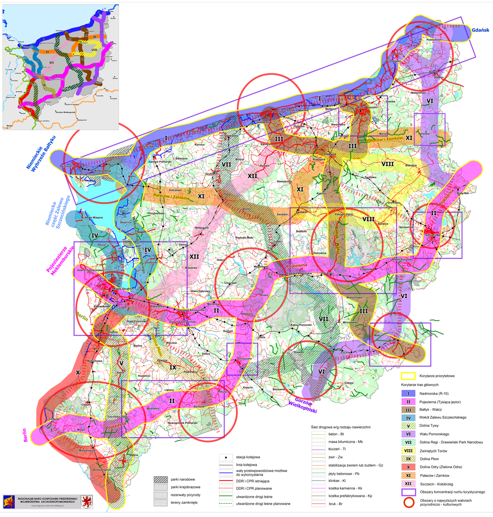 Koncepcja tras rowerowych Pomorza Zachodniego (link prowadzi do powiększonej wersji zdjęcia)