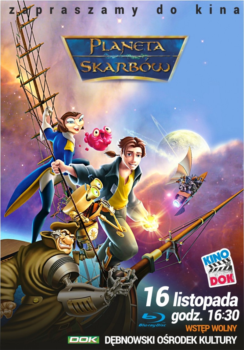 Plakat zapowiadający film Planeta skarbów. Pełna treść w informacji powyżej.