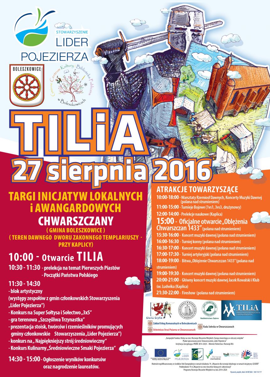 Plakat z programem targów