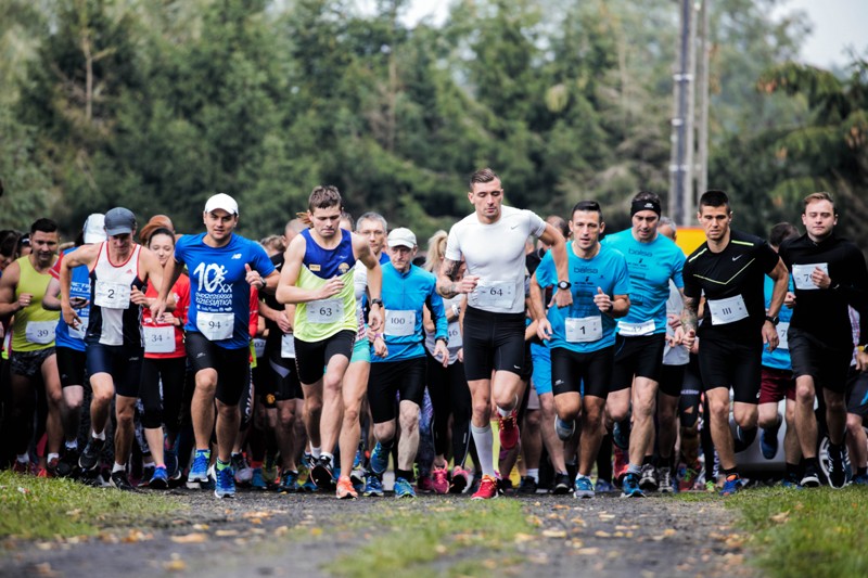 Powiększ zdjęcie. Start biegaczy