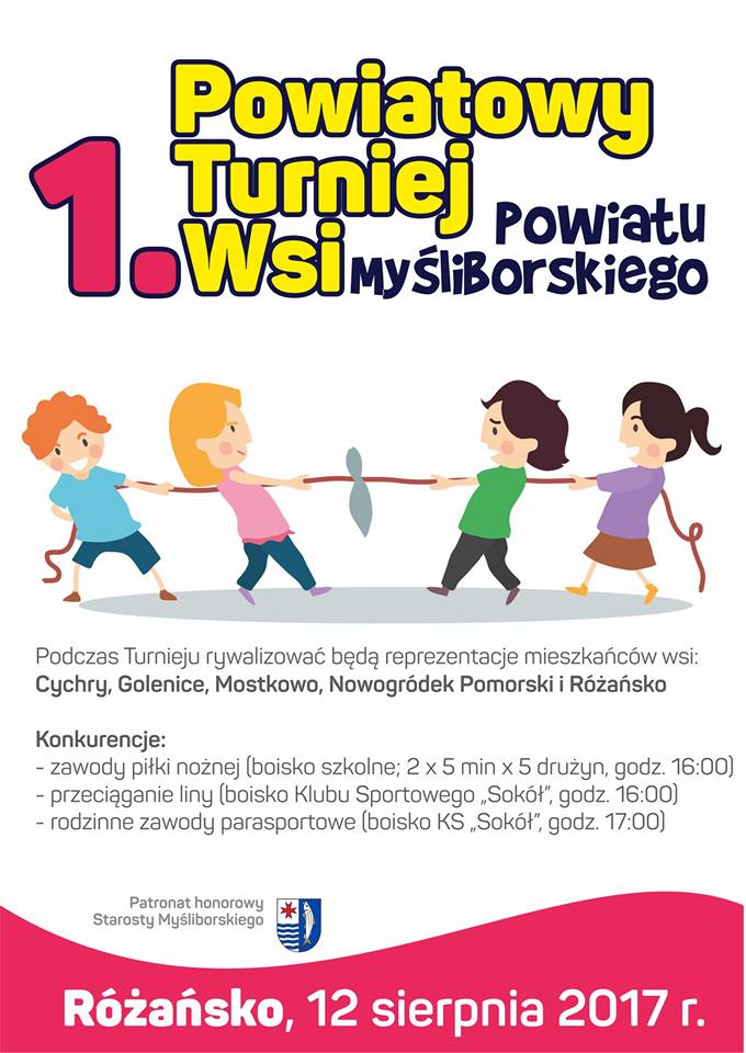 Plakat promujący 1. Powiatowy Turniej Wsi Powiatu Myśliborskiego