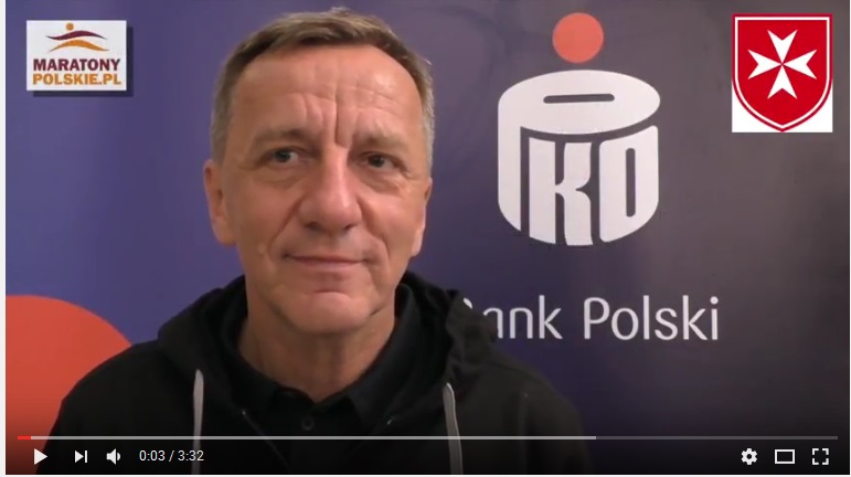 Powiększ kadr z filmu. Jerzy Skarżyński opoiwada o Maratonie Dębno