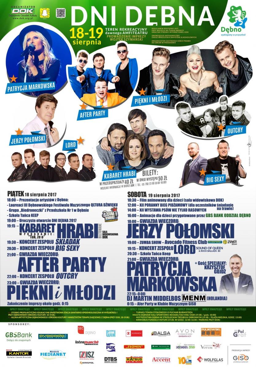 Powiększ plakat Dni Dębna. pełna treść w informacji powyżej