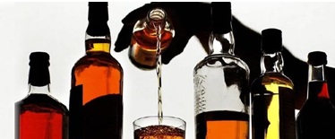 Butelki z alkoholem
