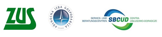 Powiększ zdjęcie. Logo ZUS , Północnej Izby Gospodarczej, Centrum Usługowo Doradcze