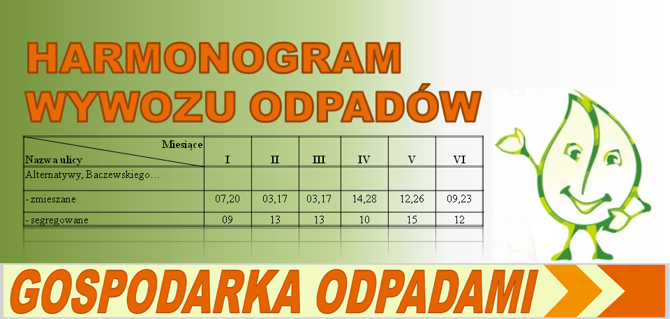 Powiększ grafikę z napisem Harmonogram wywozu odpadów