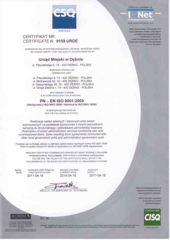 Certyfikat ISO