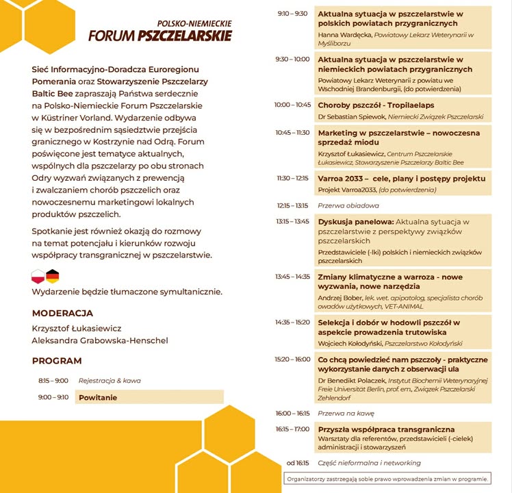 Ulotka z programem. 