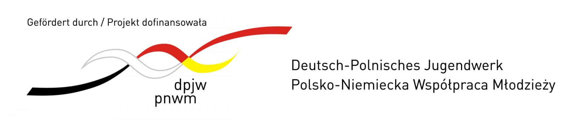 Logo Polsko-niemiecka współpraca młodziezy, napis po niemiecku