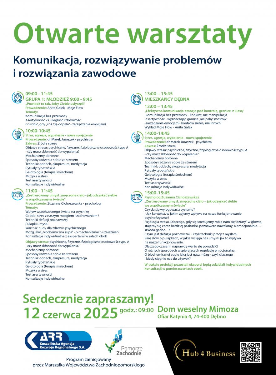 Powiększ program warsztatów. pelna treść w informacji