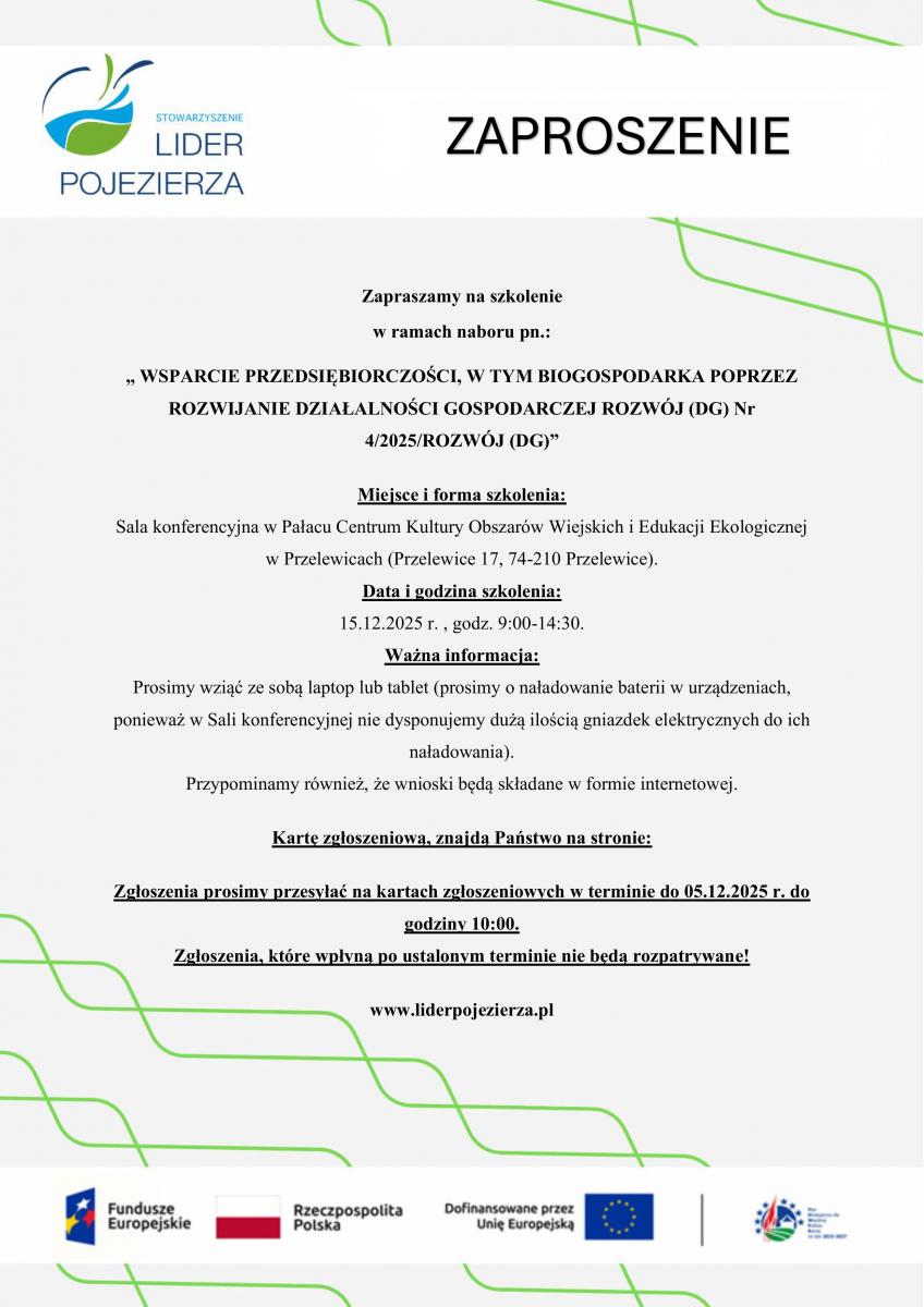 Plakat z ogłoszeniem . Pełna treść w informacji 