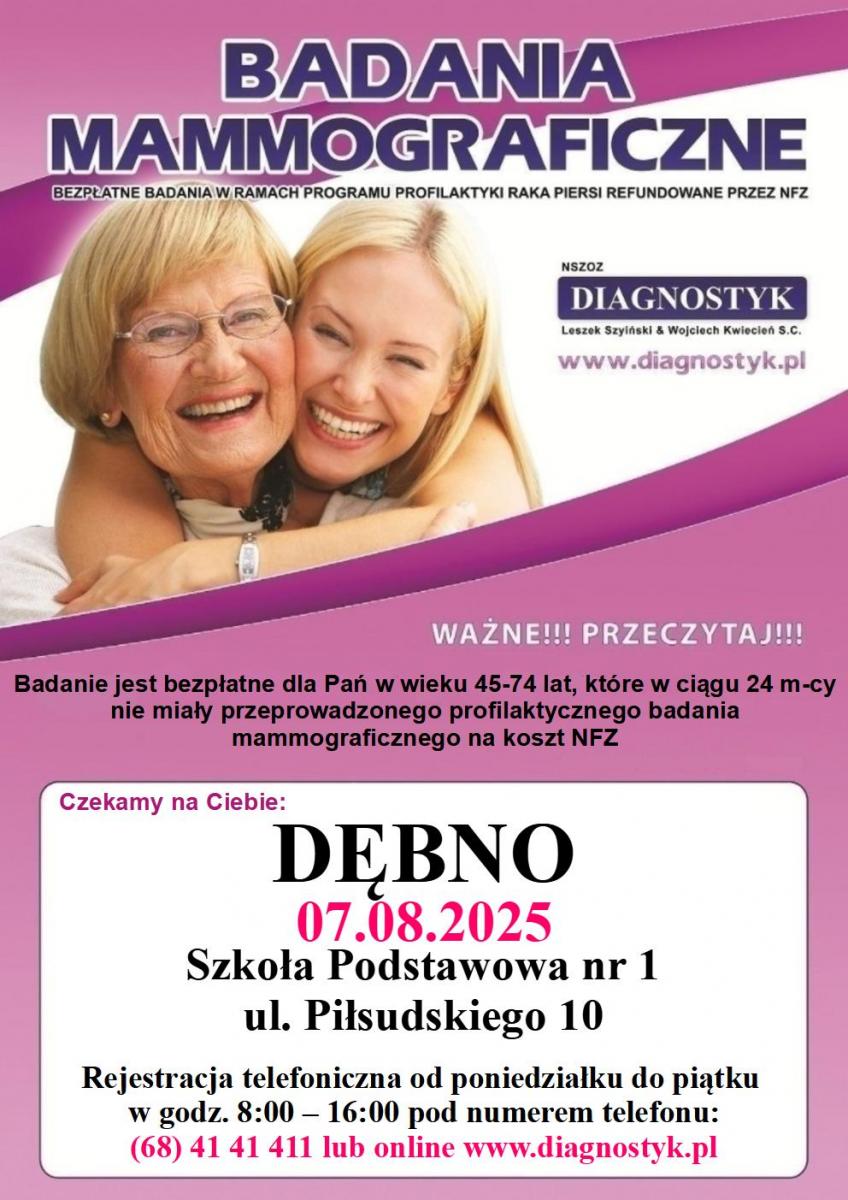 Plakat w różowych kolorach dwie kobiety na zdjęciu. Pełna treść w informacji 