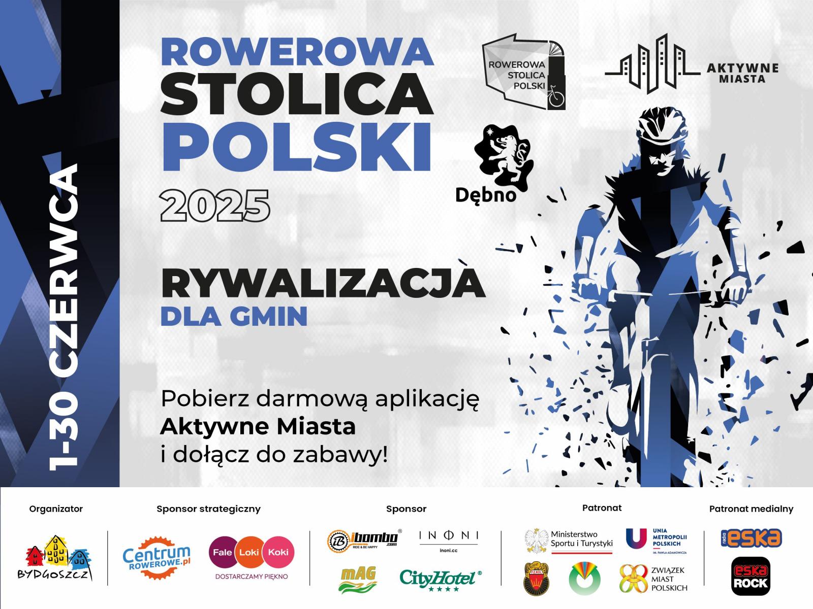 Grafika promująca Rowerowa Stolica Polski 2025