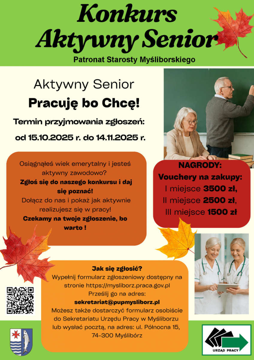 Plakat Aktywny Senior. Pełna treść w informacji