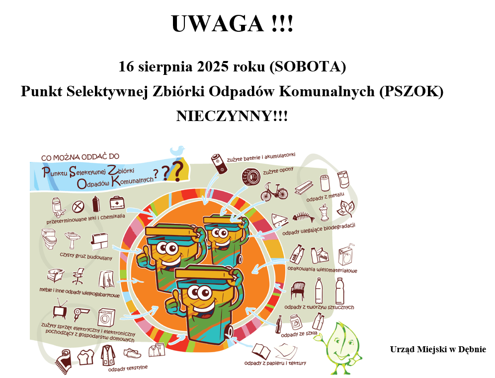 Ogłoszenie PSZOK zamknięty