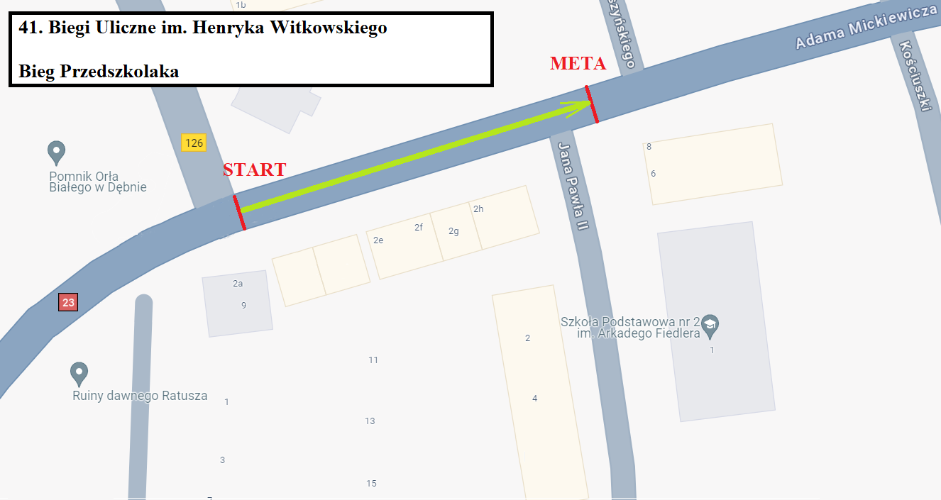 Mapa Bieg Przedszkolaka