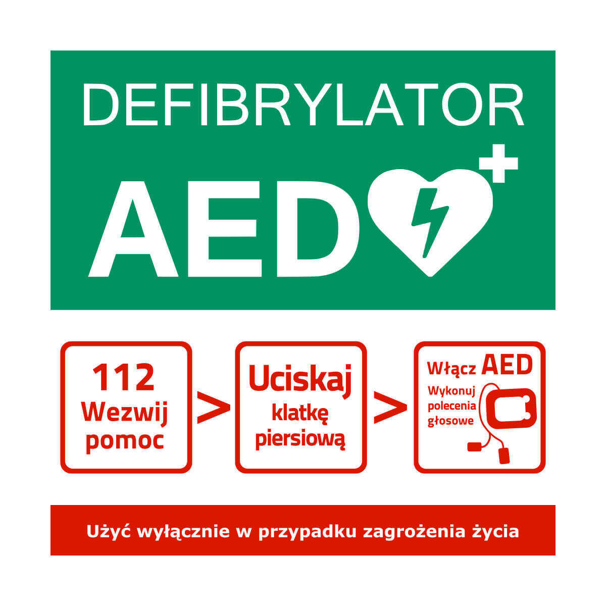 Instrukcja postępowania z AED