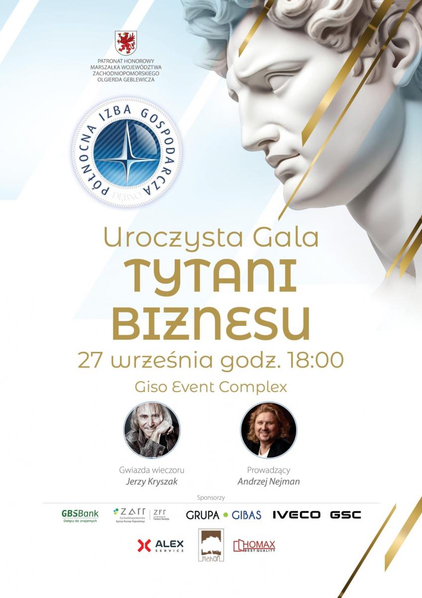 Plakat wydarzenia. Gala Tytani Biznesu